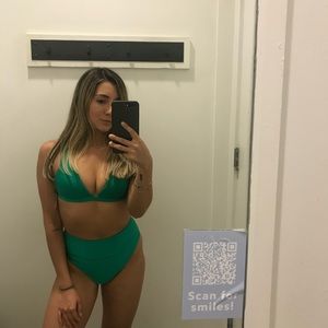 Aerie high cut cheeky bathing suit